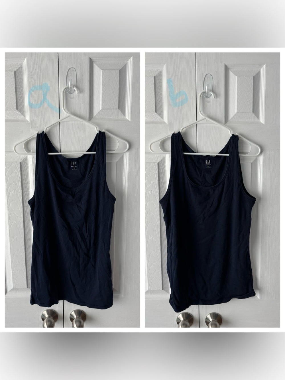 Gap Navy Blue Tank Top XL Supima Cotton Blend Bundle of 2